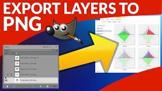 How to export layers as image files in GIMP (no plugin)