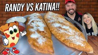 5lb Italian Stromboli Eating Challenge vs Katina Eats Kilos!!