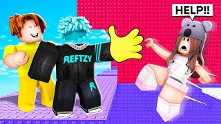 TROLLING my SISTER in Roblox SLAP Obby!