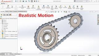 Chain and Sprocket Design Assembly and Motion Study : Solidworks Tutorial