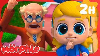 Play The 'Be Quiet' Game | 2 Hours of Morphle | Cartoons for Kids | Be Brave!