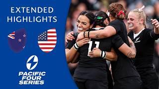 Black Ferns RUN RIOT  | New Zealand v USA | Pacific Four Series 2025 | Extended Highlights