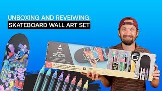 Skateboard Wall Art Set Unboxing & Review | Urban Decor Must-Have!