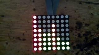 ATmega8 FFT on 8x8 2bpp LED display