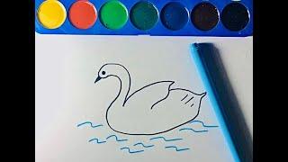 Как нарисовать лебедя легко и просто / draw a swan