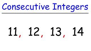 Consecutive Integers Word Problems - Even & Odd Examples