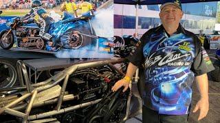 SECRET TRICKS ON TOP BIKE - TOP FUEL NITRO MOTORCYCLE OF RECORD HOLDER CHRIS MATHESON - 6.03 in IHRA