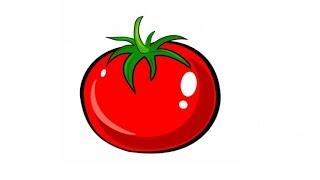 How to Draw a Tomato / Как нарисовать Помидор