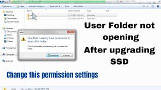 Cannot access files from old windows hard drive ।। How to access user folder on old hard disk