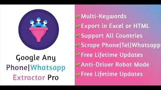 Google Any Phone|Whatsapp Extractor & Scrapper Pro