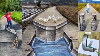 Amazing 3D Painting art Skill  Paint The 3D on The Road For Fun