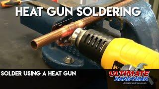 Solder using a heat gun