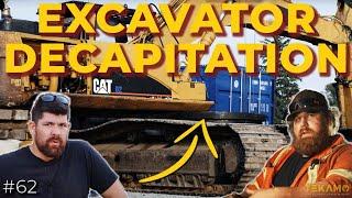 Splitting An Excavator in HALF! Service Call #62 - Excavator Rotec Repair, Peeler Forks, Track Pads