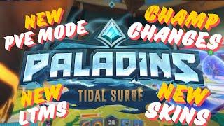 New Tidal Surge Paladins Update! (PVE Mode, Champion Changes, New LTMS, New Skins)