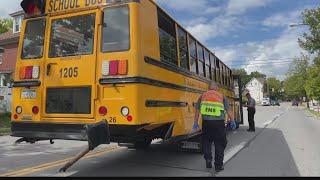 Car collides with Hollidaysburg Area school bus