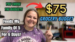 ** REALISTIC ** $75 Weekly Grocery Budget || Family Of 5 || Cheap Meals