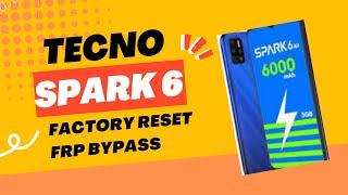 Tecno Spark 6 Factory Reset  FRP bypass one click with unlock tool