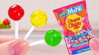 Yummy Miniature Chupa Chups Lollipop Candy Making  レインボーケーキ作り