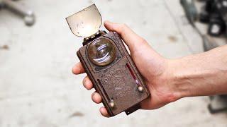 WWII Flashlight with Rust Holes - Restoration