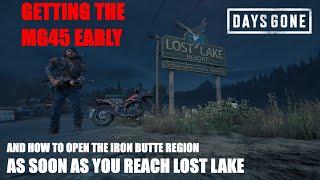 Days Gone - How To Get The MG45 & US556 EARLY,  And Insane Advantages From Opening Iron Butte Early