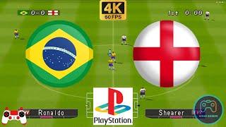 Winning Eleven 2000 - Brazil vs England - Duckstation PS1 on PC  Full Game [4K60]