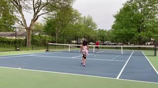 8 Year Saanvi Playing Tennis