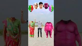 Achacho song to danching fat dog & cute Dida vs me correct head matching game  #viral
