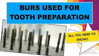 All you need to know about Burs for TOOTH PREPARATION/ CROWN PREPARATION