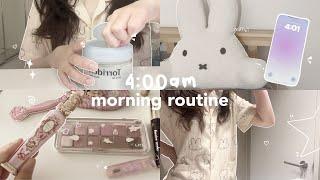 waking up at 4:00am  quiet early morning, GRWM for a busy day, consistent healthy habits