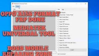 OPPO A15S password and Frp Done. MEDIATEK UNIVERSAL TOOL.