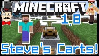 Minecraft Mods - STEVE'S CARTS Mod! Building, Mining & Controllable Minecarts!