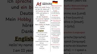 Short Story in German: Listen and Learn #deutschlernen #deutsch #neuesgesprach #lernen #shorts