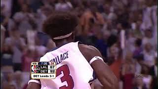 Ben Wallace's Series Sealing Tip-Dunk Around Shaquille O'Neal (2004 NBA Finals)