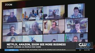 Netflix, Amazon, Zoom See More Business, Shares Surging During Pandemic