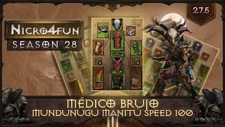 Diablo 3 RoS - Médico Brujo Mundunugu Manitu - Speed 100 [2.7.5 - S28]