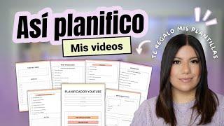 Cómo PLANIFICAR tus videos de YouTube  Te regalo el planificador