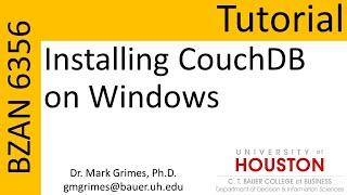 Tutorial - Installing CouchDB on Windows