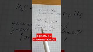 Простые и сложные эфиры #shortsvideo