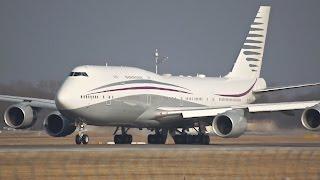 Qatar Amiri Flight Boeing 747-8KB/BBJ A7-HBJ departure at Munich Airport Abflug Flughafen München