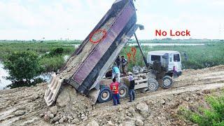 EP5 Too Scare! It's Dangerous Not Repair Truck Like This Bulldozer  Behemoth Pool Ring Road Building