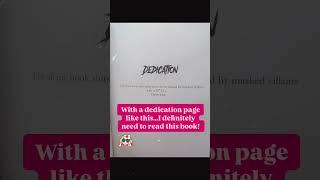 Now that’s a dedication page! #booktok #booktube #darkromance