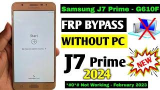 Samsung J7 Prime Frp Bypass Without PC || SM-G610F FRP Remove 2023 || Without PC