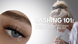 LASHING 101: LASH LAYERING TO CREATE A WISPY EYELASH EXTENSION SET/ STEP BY STEP PROCESS / CC CURL