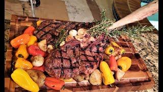 NYE 2021 How to cook a Scorpion Tomahawk Steak | Creekstone Prime Ribeye | BBQ Champion Harry Soo