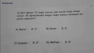 6.sınıf üslü ifadeler soru çözümleri @Bulbulogretmen  #matematik #6sınıf #üslüsayılar