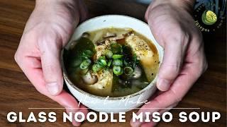 Glass Noodle Miso Soup with Chicken Meatballs in 20 Mins!