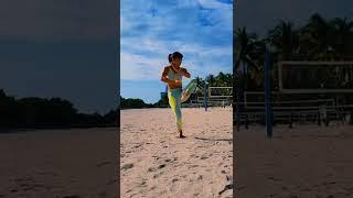 Training Miami Beach. Sandra Sánchez #Training #Karate #Kata #martialarts #olympic #champion