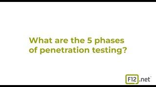 What are the 5 phases of penetration testing?