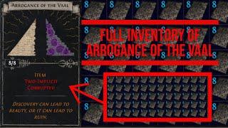 Path of Exile 3.20 | Full Inventory of ARROGANCE OF THE VAAL Divination Cards