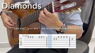 Diamonds by Rihanna (EASY Guitar Tab)